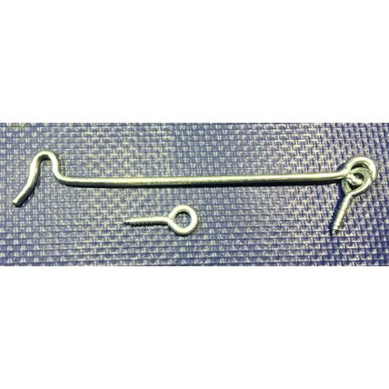 HOOK AND EYE LATCH 6" door gate wood screw pet animal cage