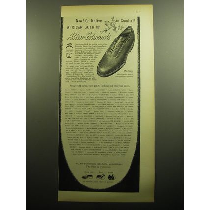 1958 Allen-Edmonds Pla-Skos Shoes Ad - Now! Go native.. in comfort!