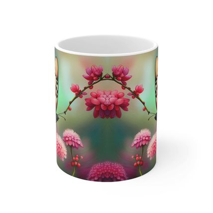July Ruby Birth Month Colors Fairies & Butterflies #2 Mug Ceramic Coffee Mug 11o