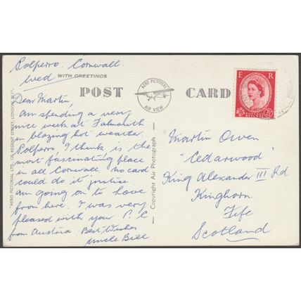 Polperro, Cornwall, 1955 - Aero Pictorial RP Postcard
