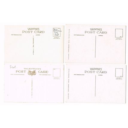 Postcards, Edinburgh, Valentines, Unposted x4,1930s, 6921, Postcard
