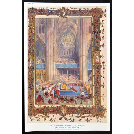CORONATION CEREMONY: THE HOMAGE 1937 Henry Charles Brewer PRINT
