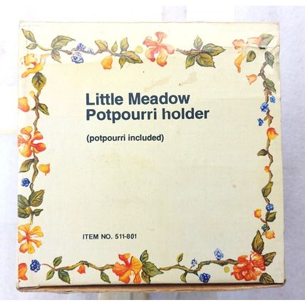 NEW UNUSED LITTLE MEADOW SERIES BEAUTIFULLY DECORATED TEAPOT POTPOURRI HOLDER
