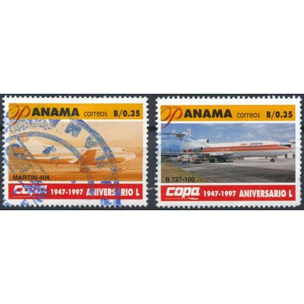 50th Anniv Panamanian Aviation Company - Panama 1997 - F H - SG 1604 & 1607