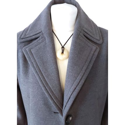 Vintage Grey Coat Maxi Long Longline full ankle length tailored custom made M