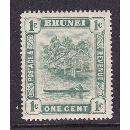 BRUNEI 1908-22 1c GREEN MINT SG35