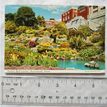 1977 postcard Pavilion Rock Gardens, Bournemouth