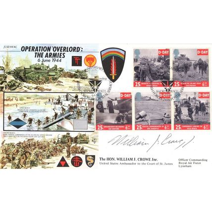 William Crowe Jnr Operation Overlord WW2 Military Hand Signed FDC