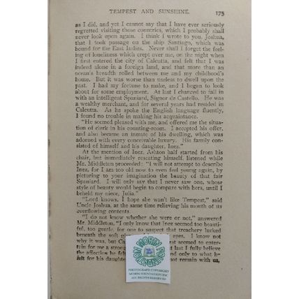 c 1910 HCDJ TEMPEST AND SUNSHINE by MARY J HOLMES with RARE ILLUSTRATED JACKET