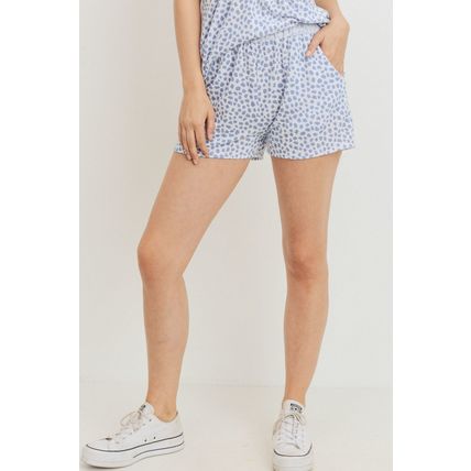 Women's Leopard Printed Terry Short Pants