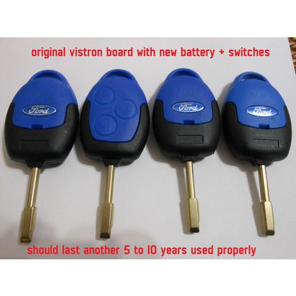 A GENUINE FORD TRANSIT VAN TRUCK MK7 3 BUTTON BLUE REMOTE KEY TESTED REFURBISHED