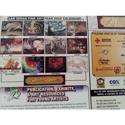 Art Calendar Las Vegas 2005, 5 items, Siegfried & Roy, paintings