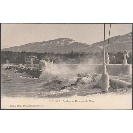 Un Coup de Bise, Genève, c.1905-10 - Jullien Frères CPA JJ157A