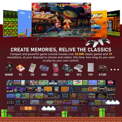 2025 Retro Gaming Console Stick Pro - 4K HDMI Plug & Play TV Game Stick with 20,