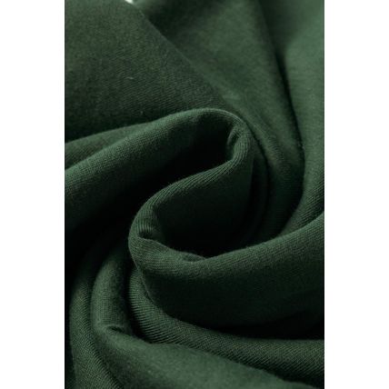 Blackish Green Solid Color Square Neck Long Sleeve Slim Fit Bodysuit