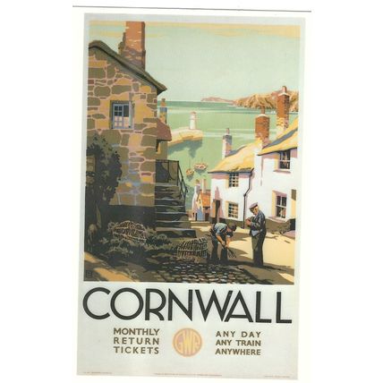 RAIL ADVERTISING GWR CORNWALL CARD NO BRP 3