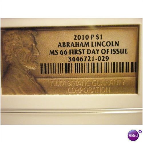2010 P NGC MS66 **FIRST DAY ISSUE** Lincoln $1 (F SHIP)
