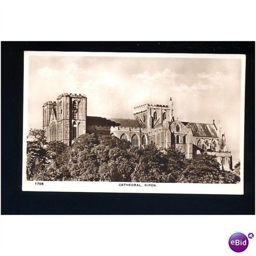 Yorkshire RIPON CATHEDRAL Postcard by C. Richter (1705)