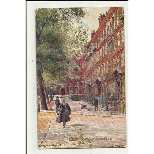 1538 LONDON King's Bench Walk Tuck Oilette Postcard