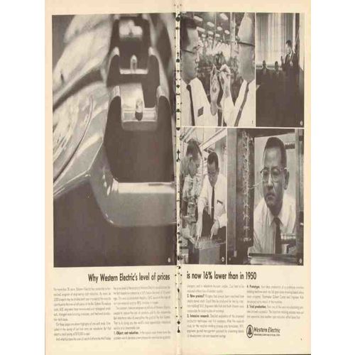 western electric 1965 level of prices lower than in 1950 vintage ad