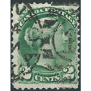 Canada 1872 SG77 2c Deep Green Fine Used .. ..