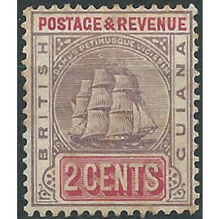 British Guiana 1900 SG234 2c Dull Purple & Carmine Mounted Mint....