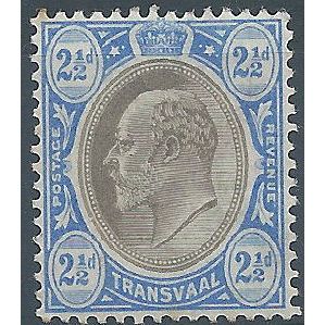 Transvaal 1902 SG247 2 1/2d Black & Blue Mounted Mint .. ..