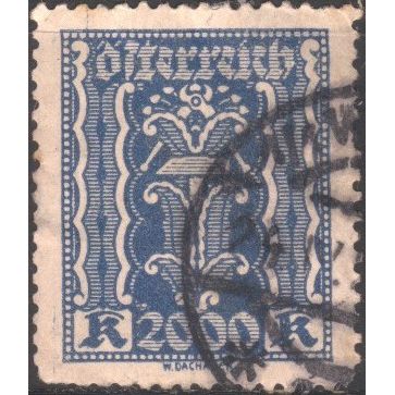 Austria 1922 - SG496 - 2000k blue - Pincers and Hammer - used