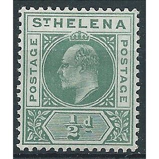 St Helena 1902 SG53 1/2d Green Mounted Mint...