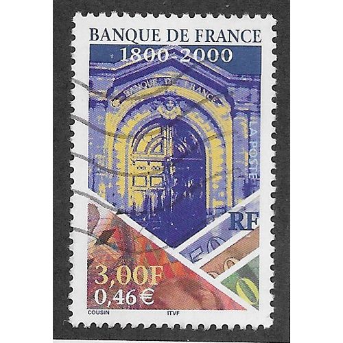 FRA 2000 3F '200TH ANN OF BANK OF FRANCE' FINE USED (EBID55-888)