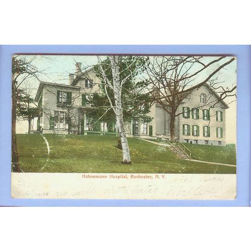 New York Rochester Hahnemanns Hospital View Large Old Stone Hospital Build~109