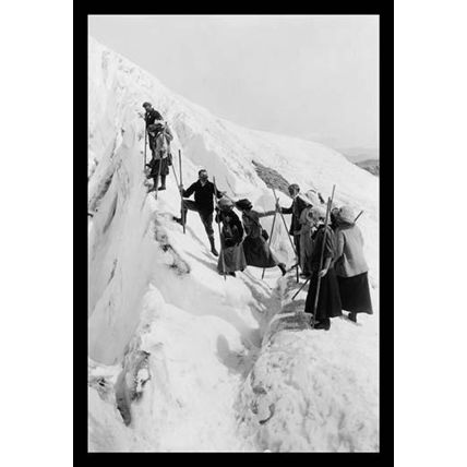 Climbing Paradise Glacier 12 x 18 Poster