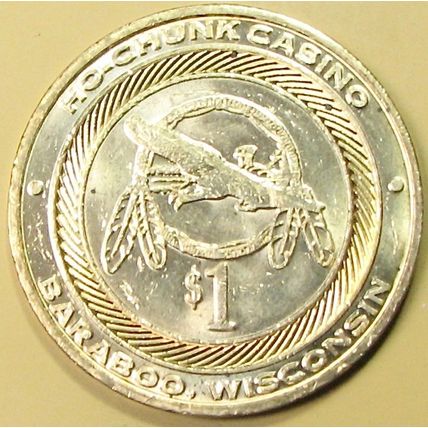 Ho-Chunk. $1 Casino Token. Baraboo, WI. 19A.