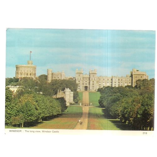 WINDSOR CASTLE, The Long View unused vintage postcard .by Charles Skilton =