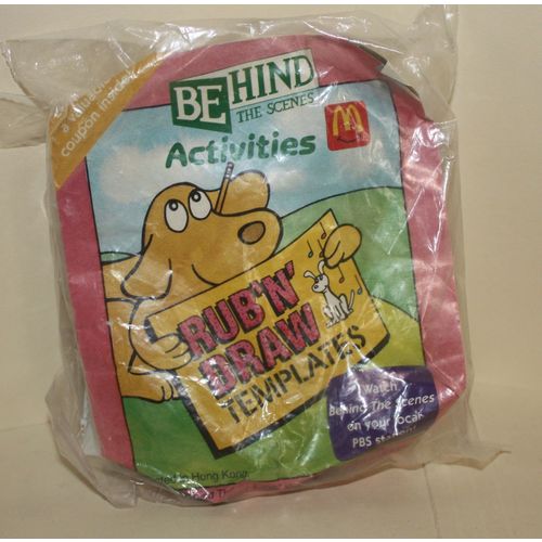 1992 McDonalds Behind the Scenes Rub & Draw Templates Mint in Package