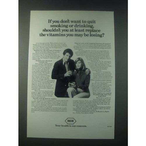 1978 Roche Vitamins Ad - If you Don't Want to Quit Smoking or Drinking