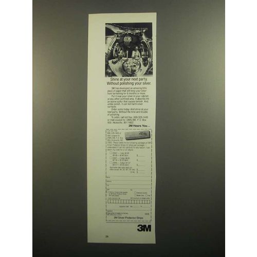 1984 3M Silver Protetor Strips Ad - Shine at Next Party
