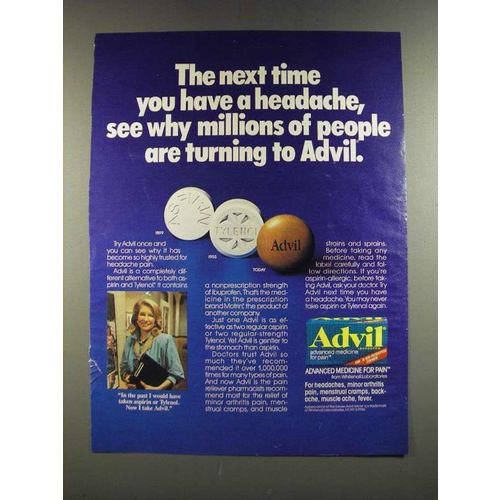 1986 Advil Medicine Ad - The Next Time You Have a Headache