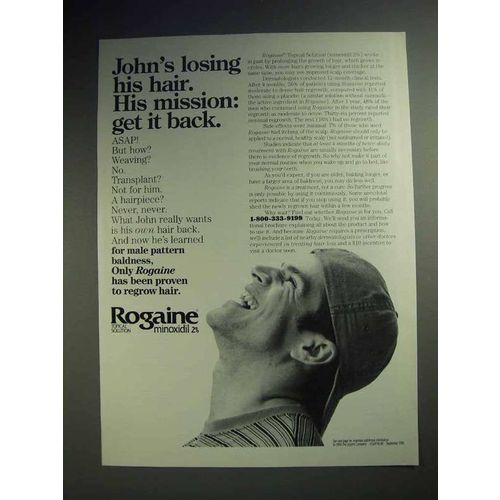 1993 Rogaine Hair Loss Treatment Ad - Get It Back