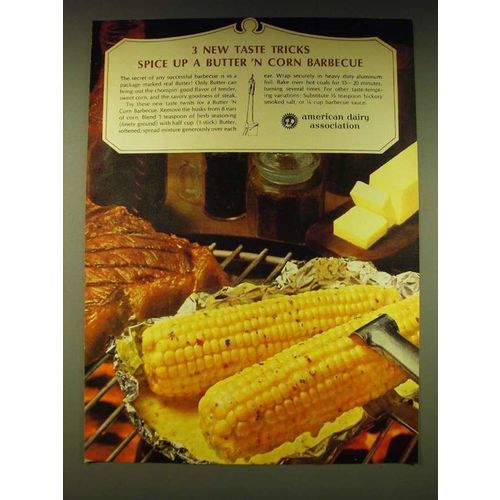 1964 American Dairy Association Ad - spice up a butter 'n corn Barbecue