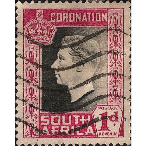 SOUTH AFRICA, George VI, Coronation, red 1937, 1d