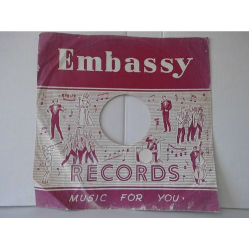 1950s VINTAGE 10" RECORD SLEEVE. EMBASSY RECORDS .. VERY GOOD