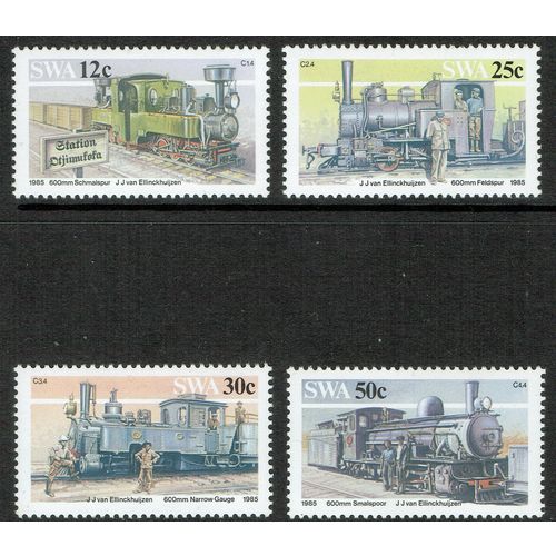 South West Africa 1985 Narrow Guage Railway Locomotives set 4v SG447-450 UM