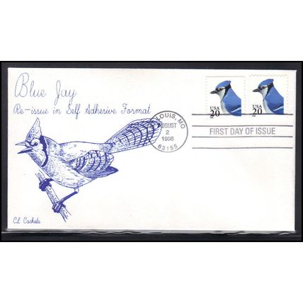 FDC CL Cachets 3048 BPS 3052 20c Blue Jay (Cachet-U/A) Box0501