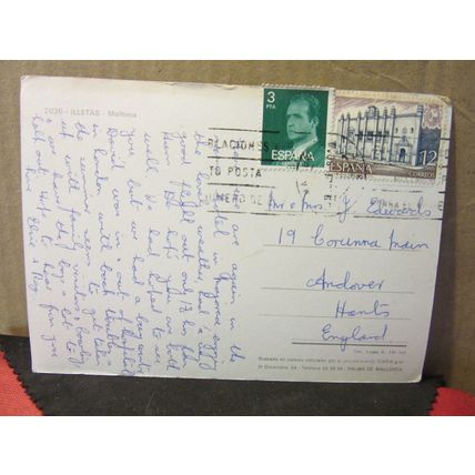ILLETAS, MALLORCA, SPAIN used postcard. 1980 pm =