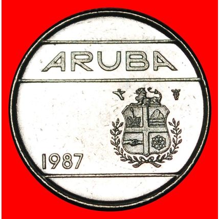 NETHERLANDS (1986-2019): ARUBA ★ 10 CENTS 1987 MINT LUSTRE★LOW START★NO RESERVE!