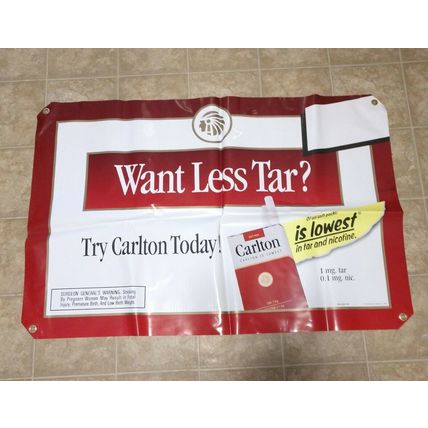 Carlton Cigarettes Outdoor banner 29" X 44" new/Unused