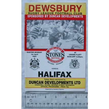 1991 programme Dewsbury v. Halifax