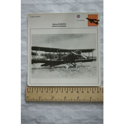Airco D.H.9A - GB - Light Bomber - Collectors Club Card