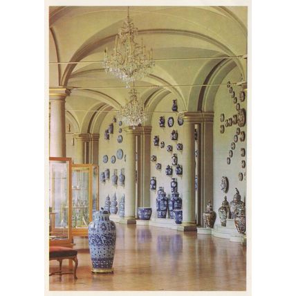 Dresden Museum Oriental Porcelain Gallery Wall Display Postcard